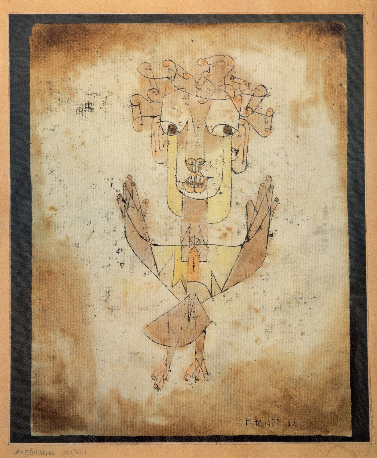 Angelus Novus (1920) - óleo sobre tela de Paul Klee (1897-1982)
